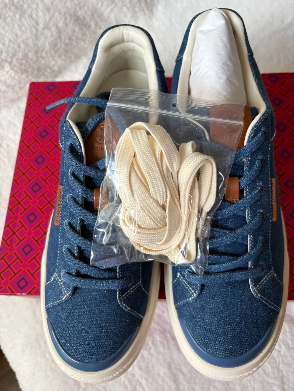 Tory Burch denim upper